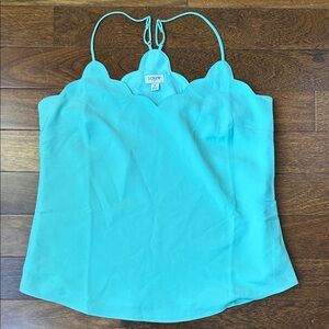 J. Crew Women's Turquoise Scalloped Camisole